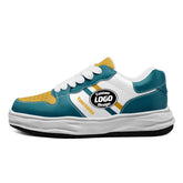 Custom Green Yellow Jacksonville Shoes Personalized Sneaker FN032-D020389-16
